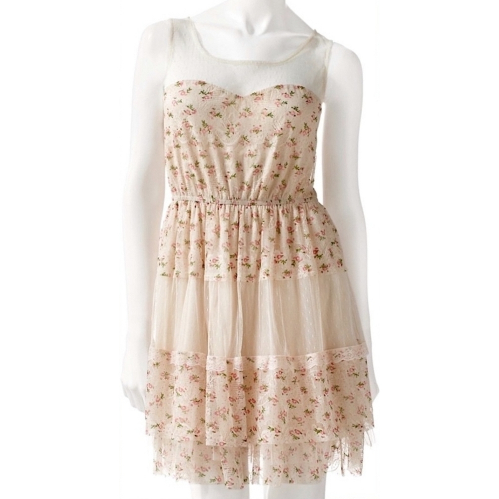 UP Ultra Pink Floral Lace Dress